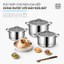 Bộ Nồi Haatz Jang Taste, Inox Đúc Liền Khối Cao Cấp, Cấu Trúc 5 Lớp Truyền Nhiệt Tốt, Bền Bỉ