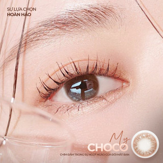 Kính Áp Tròng Màu Nâu Tự Nhiên Angel Eyes My Choco (0 - 8 Độ) - Lens Cận Nâu Trong Trẻo Đeo Hàng Ngày Đi Học Đi Làm