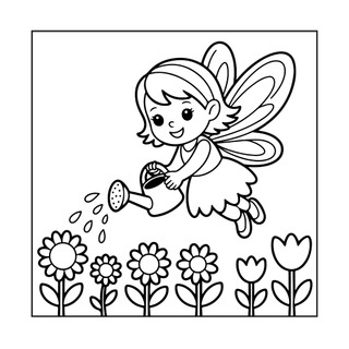 Bộ 25/50 Tranh Tô Màu Cho Bé Gái Chủ Đề Nàng Tiên Dễ Thương, Giúp Luyện Tập Trung Và Phát Triển Sáng Tạo