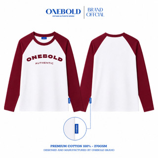 Áo Thun Tay Dài RAGLAN Brand ONEBOLD Form BOXY Cotton 270gsm, Áo Thun Tay Dài Form Rộng - OB25