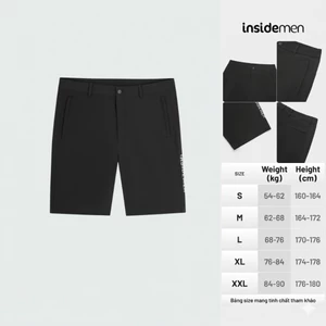 Quần Short Thể Thao Nam Insidemen vải polyester co giãn, dáng suông thoải mái ISO056AS2