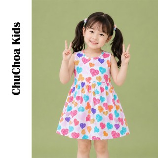 Váy Lanh bé gái, Đầm Lanh bé gái sát nách dáng suông ChuChoaKids [VBC26]