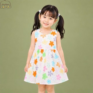 Váy Lanh bé gái, Đầm Lanh bé gái sát nách dáng suông ChuChoaKids [VBC26]