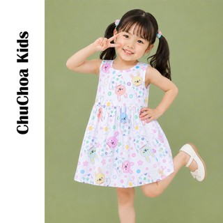 Váy Lanh bé gái, Đầm Lanh bé gái sát nách dáng suông ChuChoaKids [VBC26]