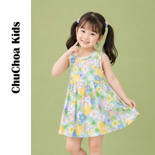 Váy Lanh bé gái, Đầm Lanh bé gái sát nách dáng suông ChuChoaKids [VBC26]
