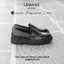 Giày da bò Penny Loafer Black LEMANS PL01D, da bò nguyên tấm, tăng chiều cao 4cm, bảo hành 24 tháng