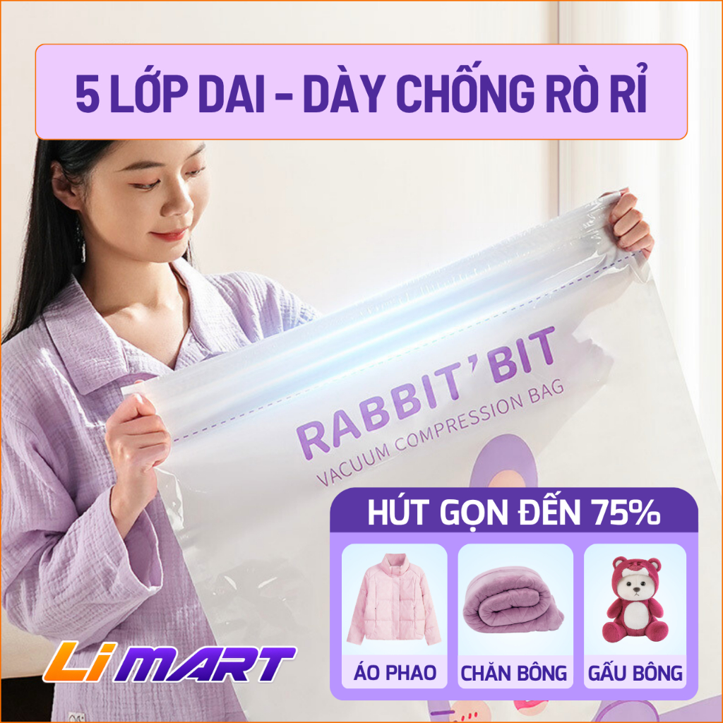 (HOẢ TỐC HN) ComBo Túi Hút Chân Không SIÊU DÀY, Bền bỉ & Chống rò rỉ khí, Bảo quản quần áo tốt.