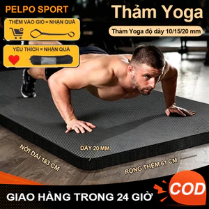 Thảm Tập Yoga, Thảm Tập Gym 10mm-20mm Định Tuyến Chống Trơn Trượt Tốt, Thấm Hút Mồ Hôi, Chất Liệu