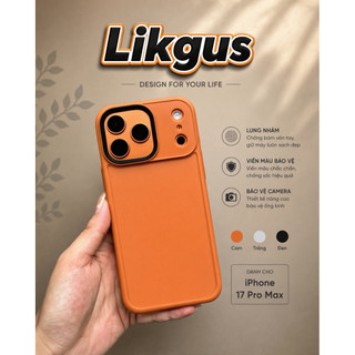 Ốp LIKGUS Lưng Nhám Chống Vân Chống Sốc Dùng Cho IP 17 Promax 17 Pro - Viền dẻo lưng cứng