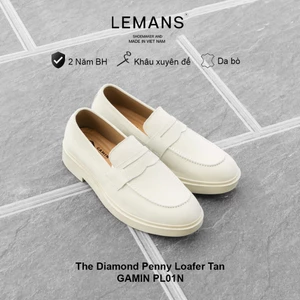 Giày Penny Loafer LEMANS da lộn Nubuck PL01N - Đế tan hạt kim cương tăng cao 4cm khuôn độc quyền, Bảo hành 24 Tháng