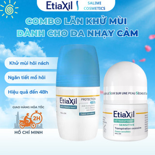 Combo Lăn Khử Mùi Etiaxil Bảo Vệ Kép 50ml và Lăn Khử Mùi Ngăn Mồ Hôi Etiaxil 15ml