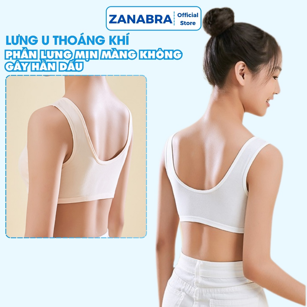 Áo Lót Học Sinh Nữ Chất Cotton Mềm Mại – Áo Lá Bé Gái Thoáng Mát Co Giãn 4 Chiều ZANABRA B508