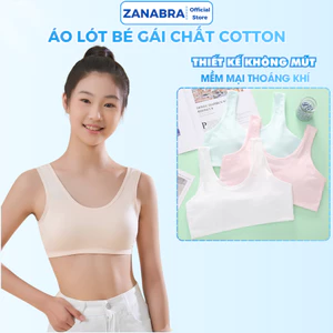 Áo Lót Học Sinh Nữ Chất Cotton Mềm Mại – Áo Lá Bé Gái Thoáng Mát Co Giãn 4 Chiều ZANABRA B508