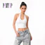 Áo yếm nữ cổ khoét ôm body POMTOP – thun cotton co giãn, croptop hở lưng sexy TN09