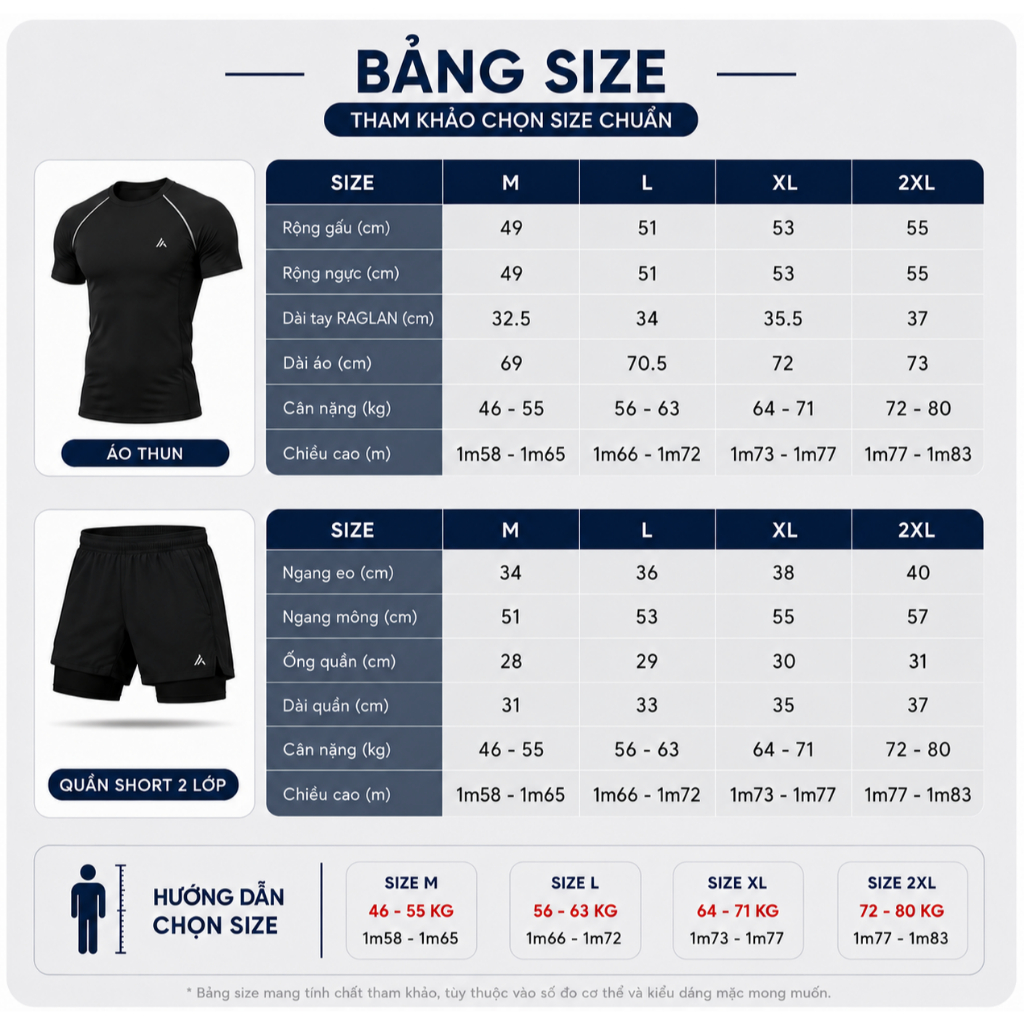 Set đồ thể thao nam APEX SPORT áo thun + quần short 2 lớp, đồ tập gym chạy bộ cầu lông nam