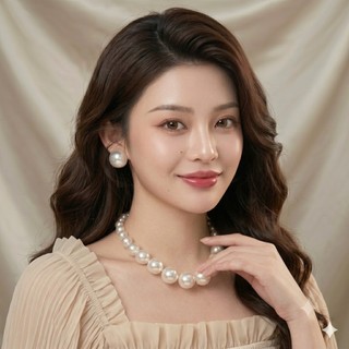 [ DAISYN ] N729 dây chuyền ngọc trai nhân tạo hạt lớn , chuỗi hạt ngọc trai nhân tạo  sang trọng cho nữ