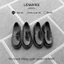 Giày nam Chunky PENNY LOAFER Black LEMANS 02 Phiên Bản - Đế cao su thơm 5cm - Da bò - BH 24T