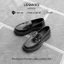 Giày nam Chunky PENNY LOAFER Black LEMANS 02 Phiên Bản - Đế cao su thơm 5cm - Da bò - BH 24T