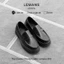 Giày nam Chunky PENNY LOAFER Black LEMANS 02 Phiên Bản - Đế cao su thơm 5cm - Da bò - BH 24T