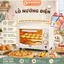 Lò nướng mini RAF Lò nướng đối lưu điện đa năng dung tích 12L công suất 600W thích hợp làm bánh quay thịt
