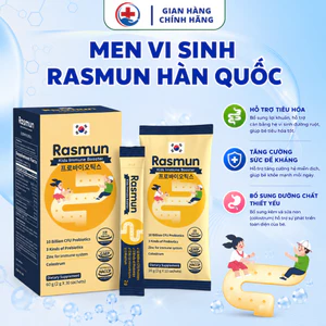 Men Vi Sinh Rasmun Cải Thiện Táo Bón, Biếng Ăn, Hấp Thu Kém - Nhập Khẩu Chính Hãng Hàn Quốc