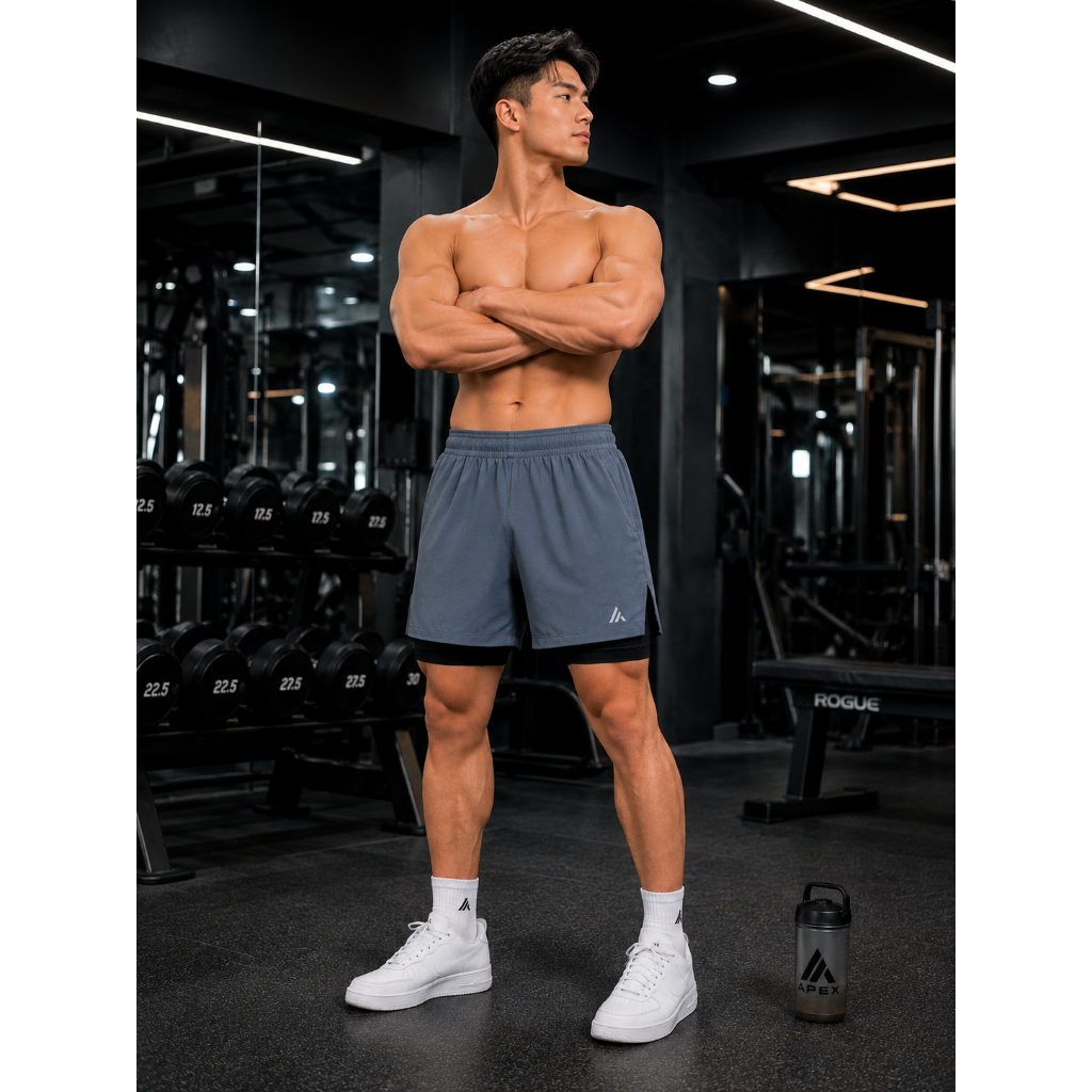 Quần Thể Thao Nam 2 Lớp - APEX SPORT - Phong Cách Hiện Đại, Vận Động Thoải Mái, Chất Liệu Thoáng Mát