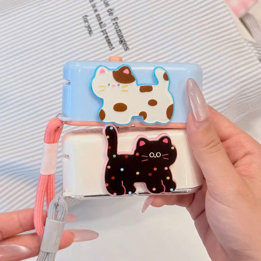 Hộp đựng tăm chỉ mini bỏ túi hoạ tiết hoạt hình tiện lợi