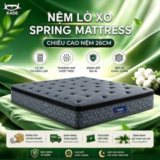 Nệm Foam Lò Xo KADE Home Goods Mattress lò xo độc lập cùng đa tầng cao su non nâng đỡ dáng ngủ
