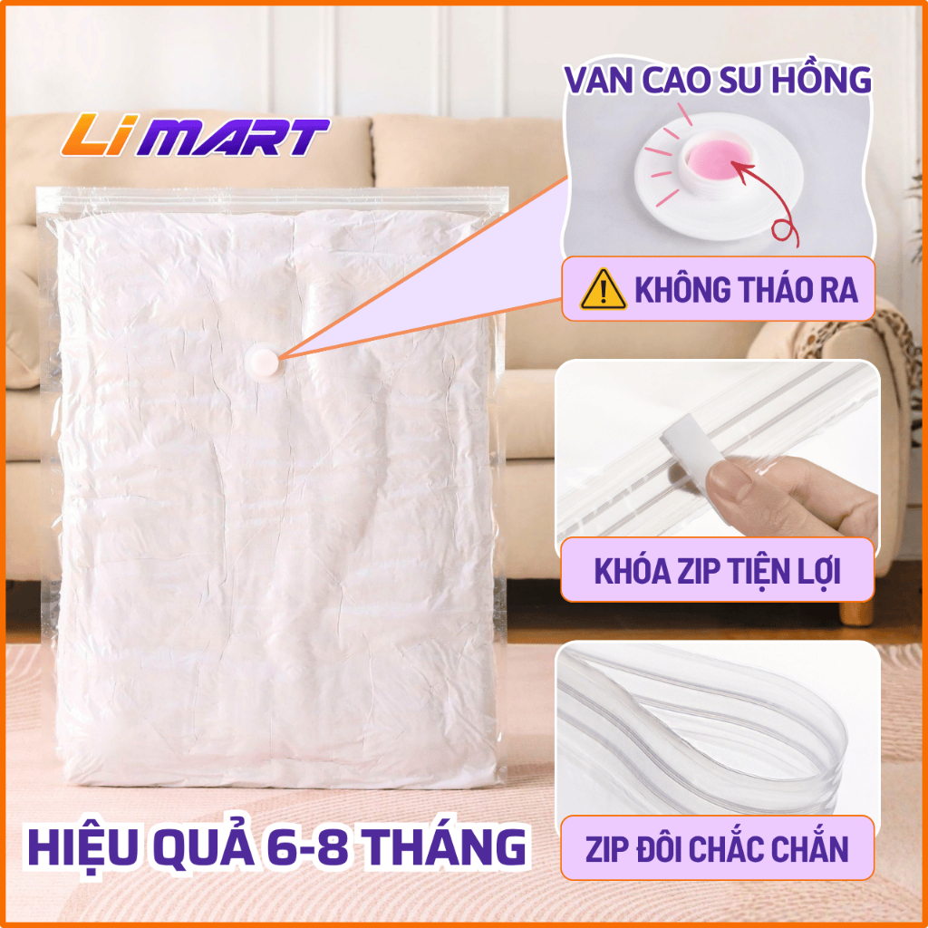 (HOẢ TỐC HN) ComBo Túi Hút Chân Không SIÊU DÀY, Bền bỉ & Chống rò rỉ khí, Bảo quản quần áo tốt.