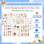 Bảng Gấp Thông Thái Ziczac 300+ Song Ngữ Anh Việt: Nghề Nghiệp, Cảm Xúc, Con Vật, Hình Khối, Màu Sắc