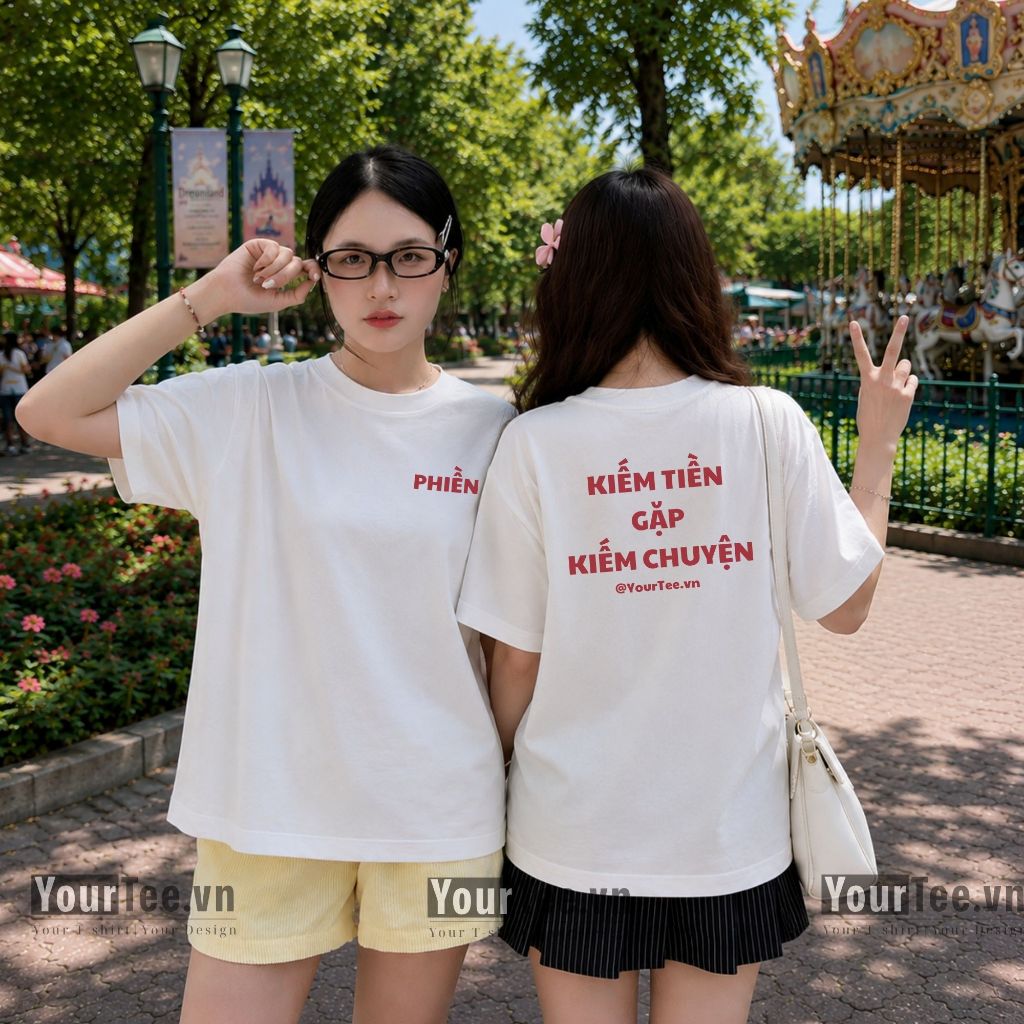 [ÁO IN THEO CHỮ TREND] Áo Thun Unisex In Chữ "PHIỀN" Form Rộng, Áo Thun Local Brand Nam Nữ, Câu Nói Hài Hước Viral + Hộp