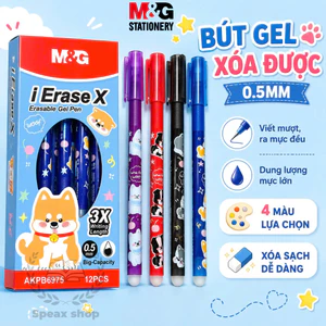M&G Bút Gel Xóa Được 6975 – Bút Mực Gel Học Sinh Có Thể Xóa Sạch, Ngòi Viết Mượt, Họa Tiết Hoạt Hình Dễ Thương
