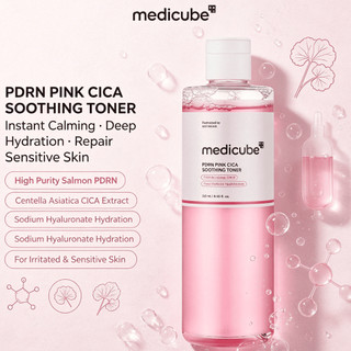 Nước hoa hồng Medicube PDRN Pink Cica Soothing Toner 250ml/làm dịu da/cấp ẩm phục hồi da