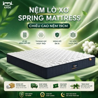 Nệm lò xo KADE 19cm Đệm Foam Cao Su Non Kết Hợp Lò xo liên kết KADE Home Goods Mattress êm ái