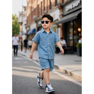 set sơmi fort mèm cao cấp cho bé trai TONI BRAND