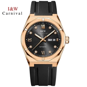 Đồng Hồ Nam Chính Hãng I&W Carnival 751G-S10 Full Box Chống Nước Kính Sapphire (Máy Cơ Tự Động)