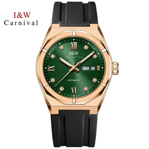 Đồng Hồ Nam Chính Hãng I&W Carnival 751G-S11 Full Box Chống Nước Kính Sapphire (Máy Cơ Tự Động)