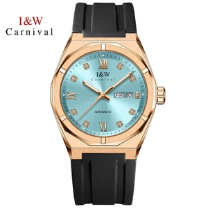 Đồng Hồ Nam Chính Hãng I&W Carnival 751G-S12 Full Box Chống Nước Kính Sapphire (Máy Cơ Tự Động)
