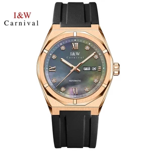 Đồng Hồ Nam Chính Hãng I&W Carnival 751G-S17 Full Box Chống Nước Kính Sapphire (Máy Cơ Tự Động)