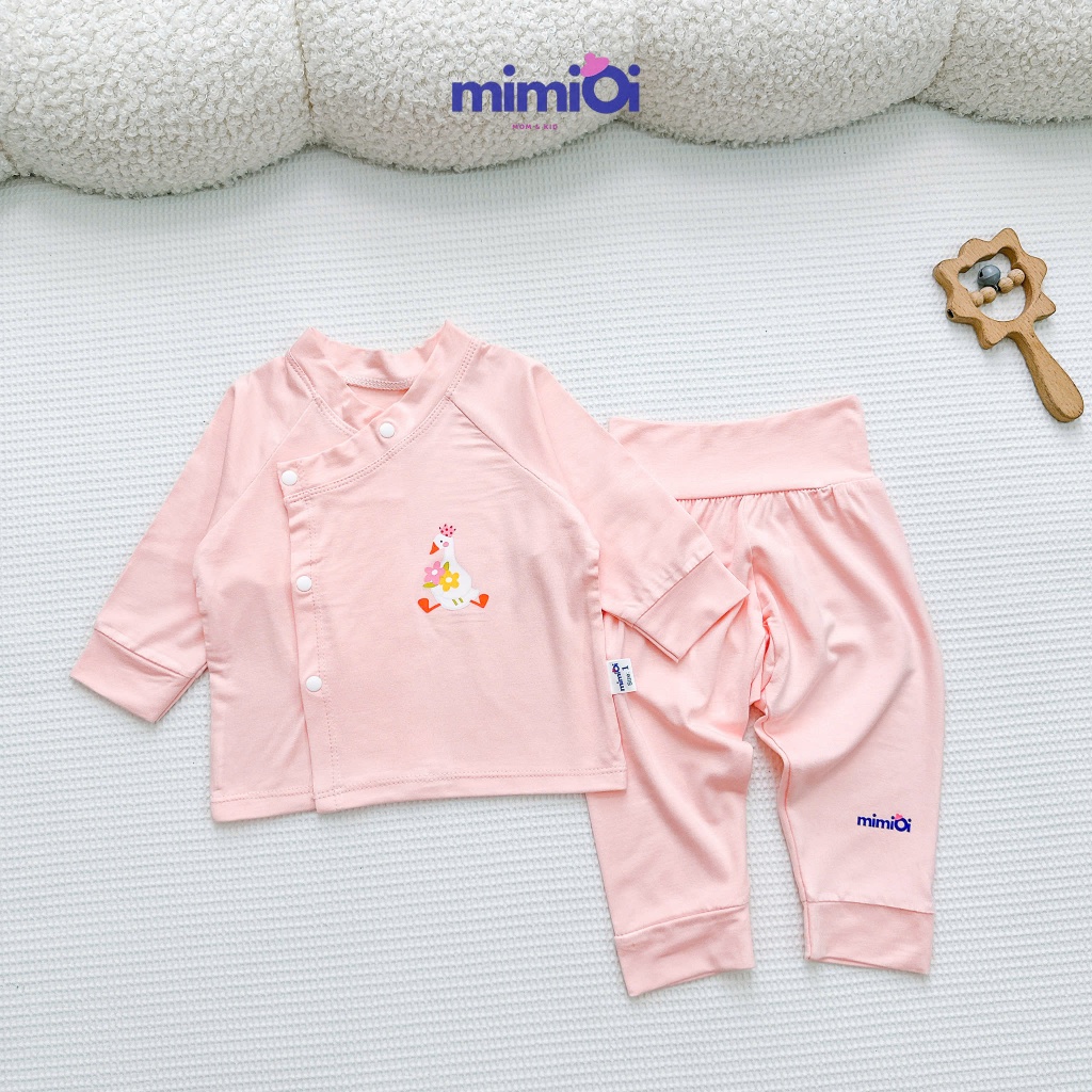 [BD65 Pettit] Bộ quần áo dài cạp cao sơ sinh pettit cao cấp mềm mát thiết kế quần cạp cao cho bé sơ sinh 0-3 tháng