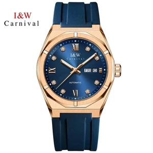 Đồng Hồ Nam Chính Hãng I&W Carnival 751G-S9 Full Box Chống Nước Kính Sapphire (Máy Cơ Tự Động)
