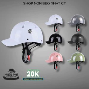 Mũ Bảo Hiểm Nửa Đầu Lưỡi Trai TL, Freesize Unisex, Miễn Phí Vận Chuyển