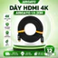 Dây HDMI 4K ARIGATO 1.5M-5M Chuẩn HDMI 2.0 Hỗ Trợ 4Kx2K Kết Nối Laptop PC TV Máy Chiếu Hàng Chính Hãng
