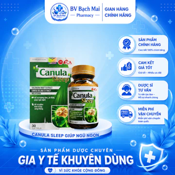 Viên uống ngủ ngon, CANULA SLEEP, hỗ trợ sức khỏe, dưỡng tâm an thần, giảm căng thẳng, stress