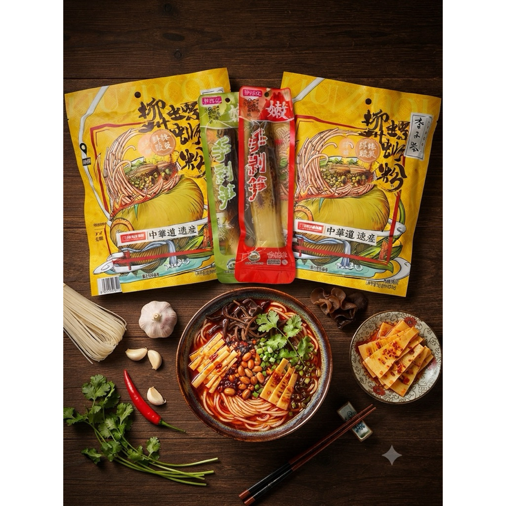 Combo Bún ốc Lý Tử Thất+ Măng giòn tê cay