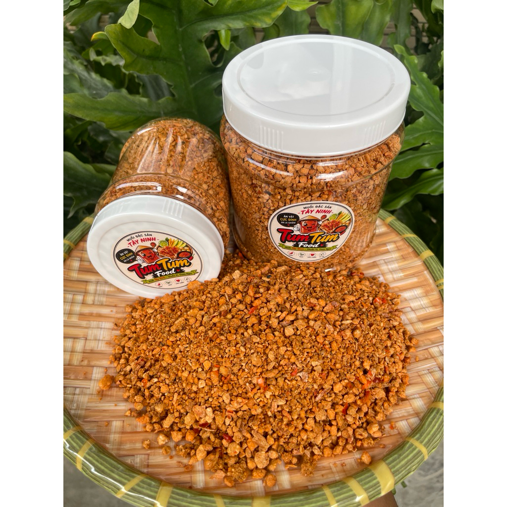 ComBo 2 Hủ Muối Tôm Hạt và Tỏi Sặc Đặc Sản Tây Ninh TumTum.Food - Chấm Trái Cây, Cay Mặn Ngọt