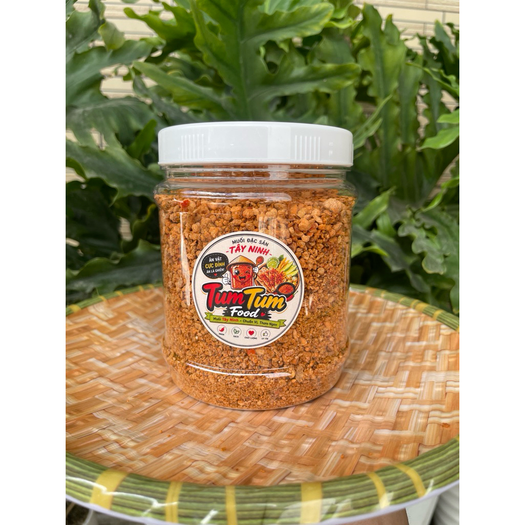 ComBo 2 Hủ Muối Tôm Hạt và Tỏi Sặc Đặc Sản Tây Ninh TumTum.Food - Chấm Trái Cây, Cay Mặn Ngọt