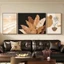 Tranh Canvas Lá Cây Nhiệt Đới Bộ 3 Bức Treo Phòng Khách Cao Cấp Hiện Đại - Tranh Tàu Lá Chuối Nghệ Thuật Bắc Âu Size To