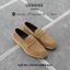 Giày công sở Slip on Loafer Lemans - SL01.2 da bò lộn đế êm chân, giày công sở trẻ trung BH 24T