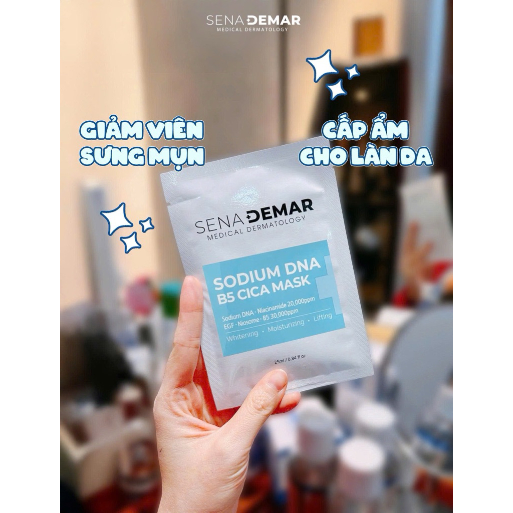 Combo 30-50 miếng Mặt nạ Sena demar sodium DNA B5 mask, 25ml - hạn 2028 HQ mặt nạ senademar  IS351